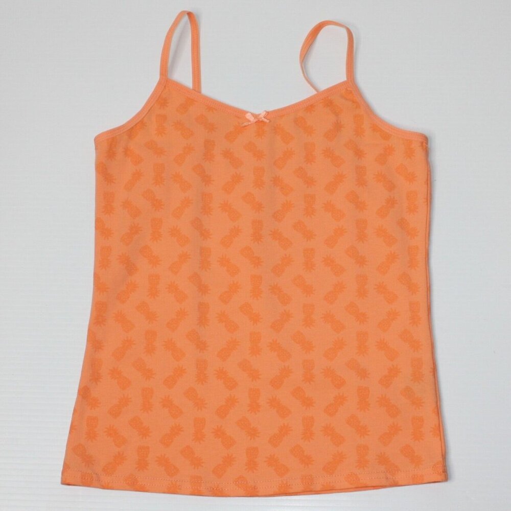 Hip & Hopps Girl's Pineapple Print Orange Cami Tank Top size 134/140 or 9-10